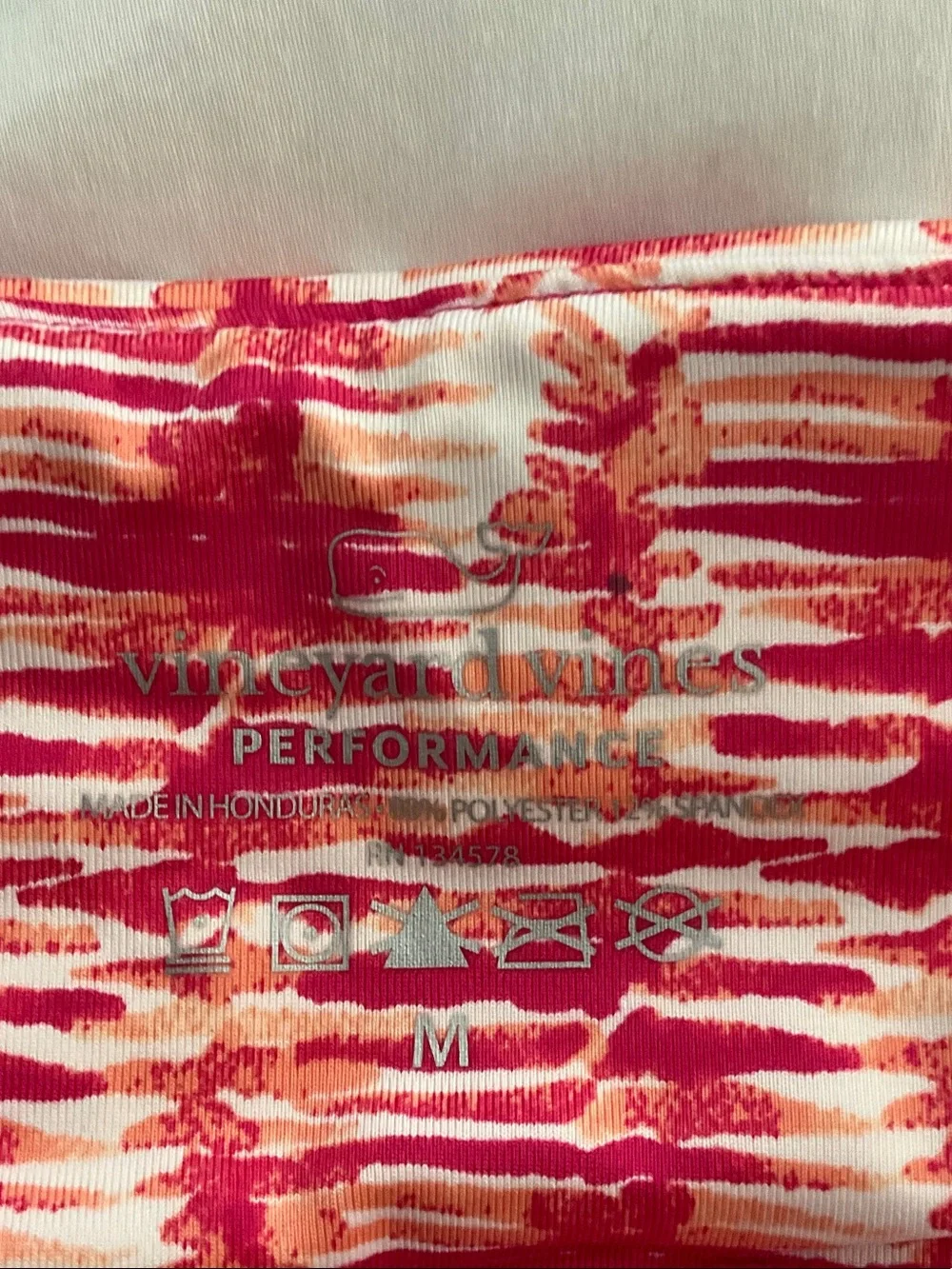 Vineyard Vines Pink and Coral Performance Leggings